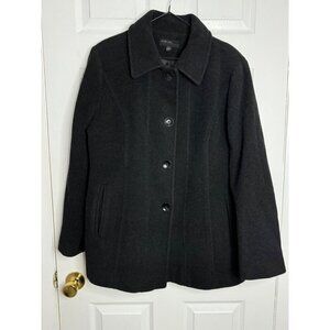 Jason Kole Black Wool Women's Size XL Warm Thick Soft Lined Car Coat